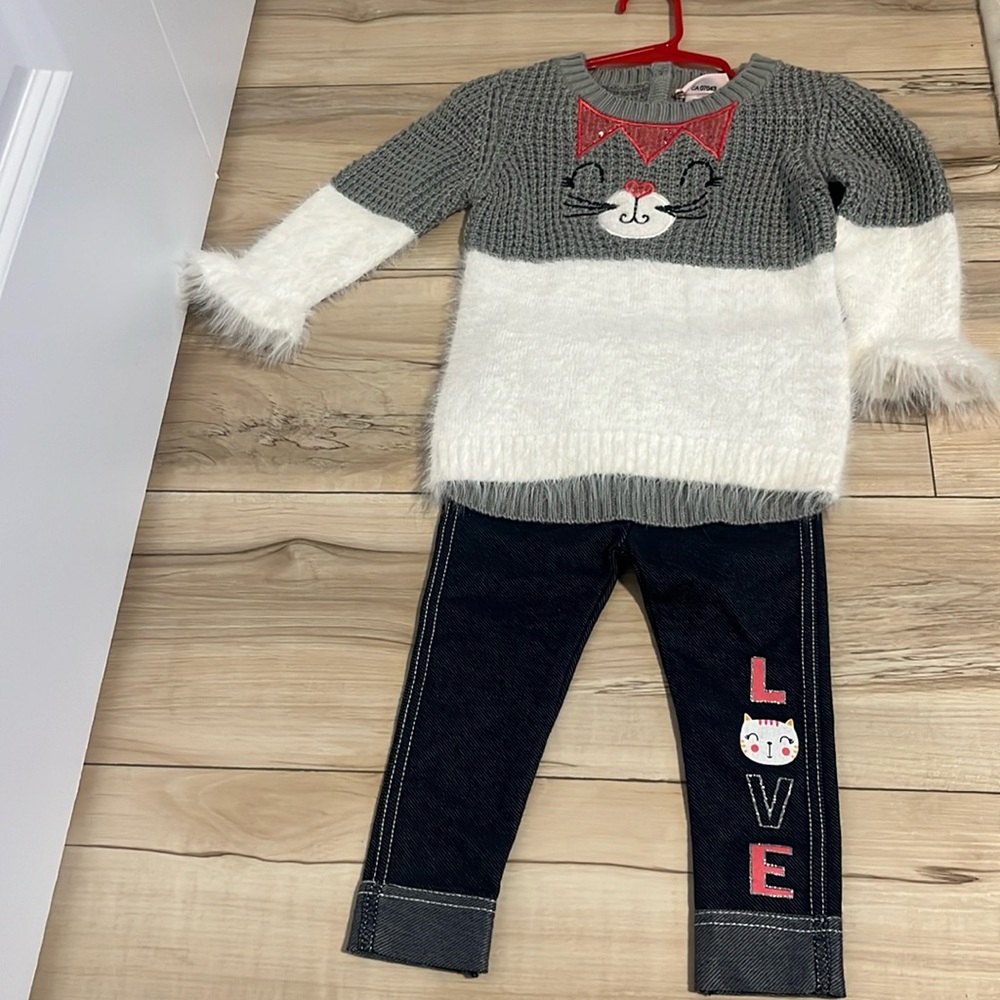 BNWT Little Lass Sweater and Jegging Set 12m